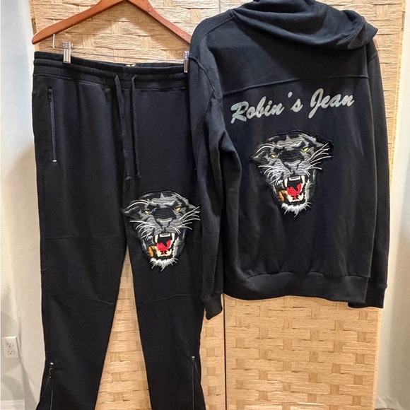 Robin's Jean Other - Robin's Jean Black and Tiger Sweatpants and Jacket Set Mens XXL